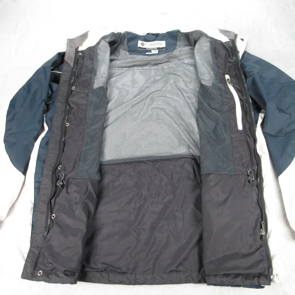 Columbia Jacket Mens XL Blue Interchange Wind Rain Outdoor Hiking 3in1 SHELL